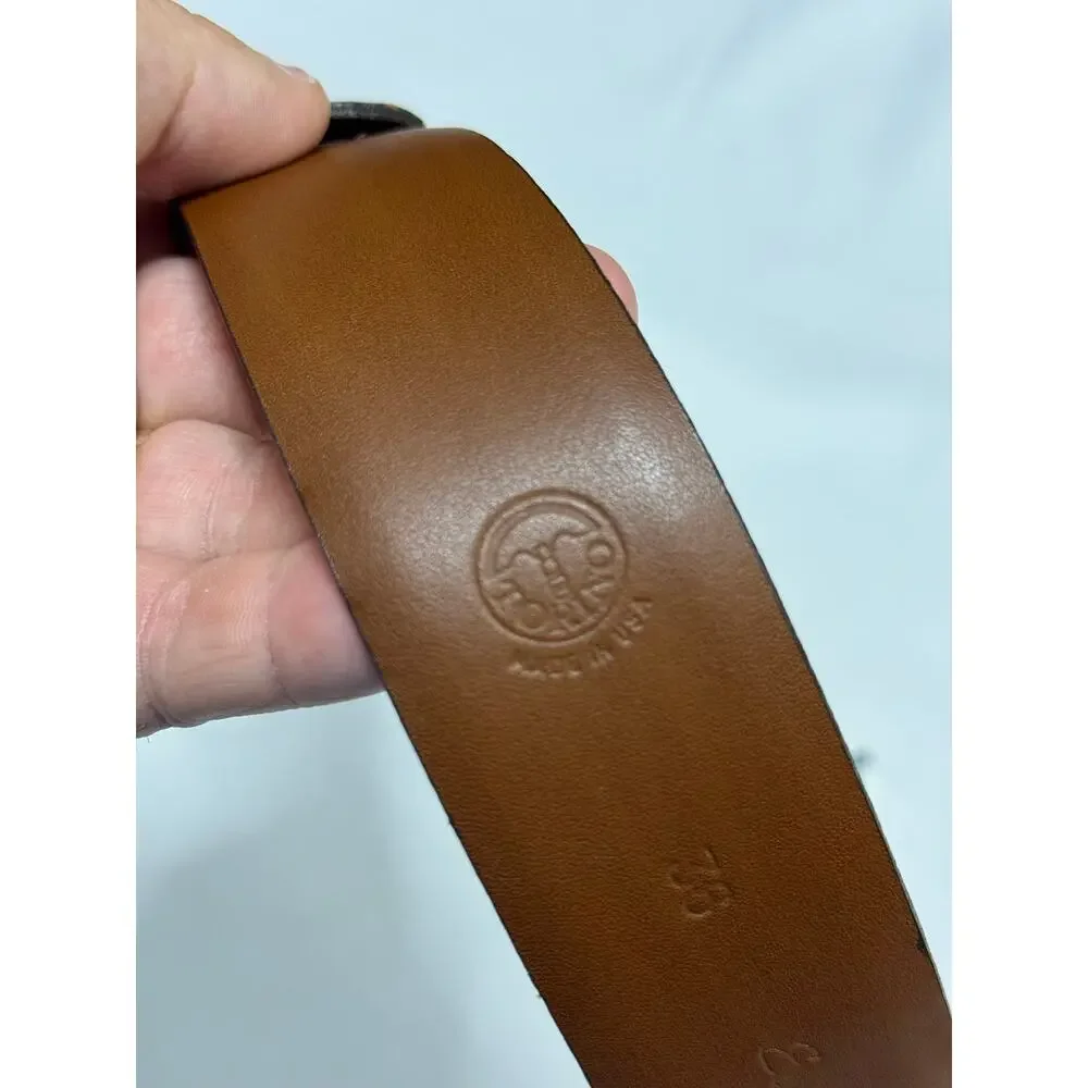TORINO U.S.A. Brown Leather Alligator Embossed Belt size 36